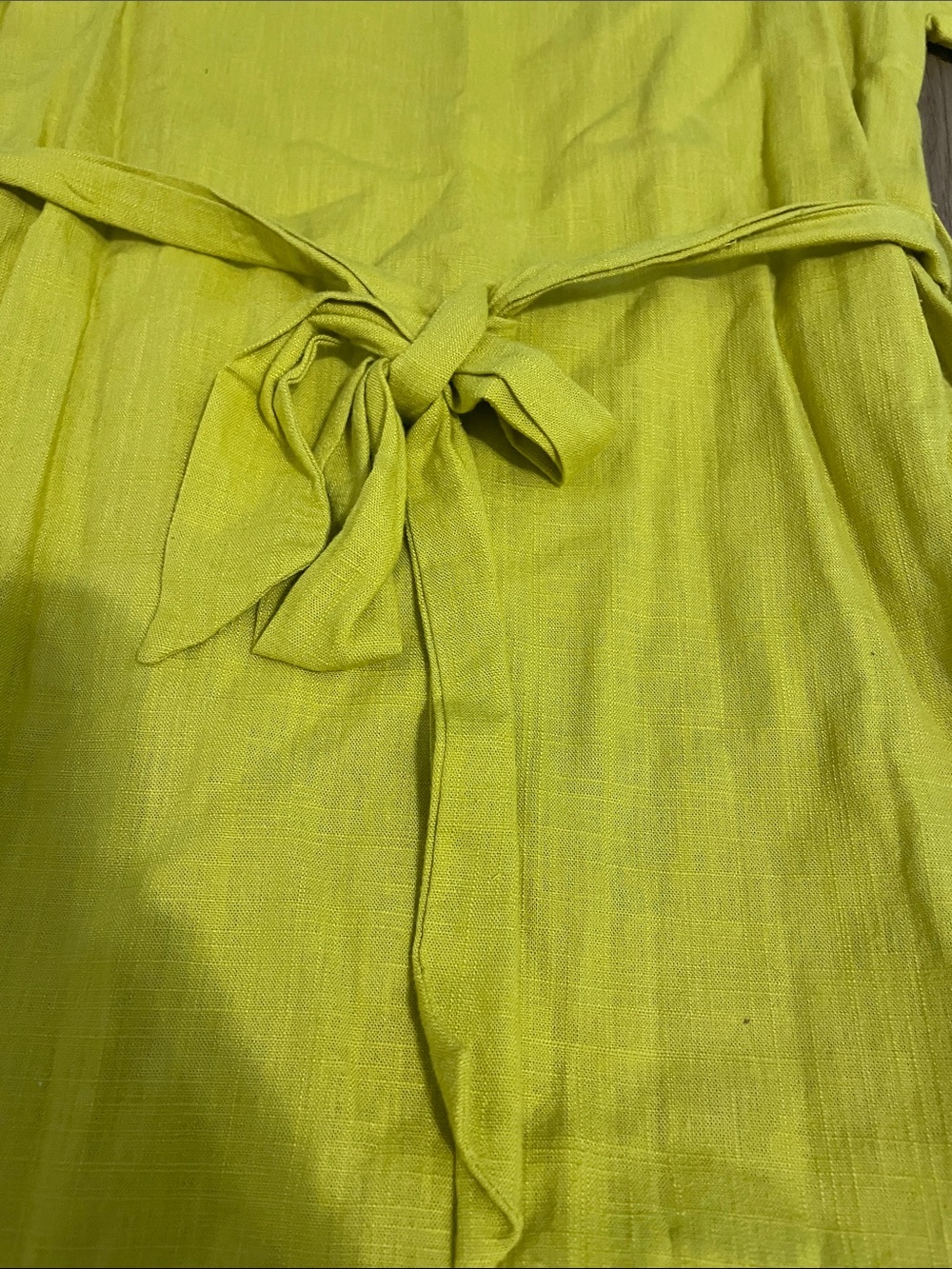 Love Riche Yellow Ruffled Linen Blend Mini Dress - Picture 4 of 5